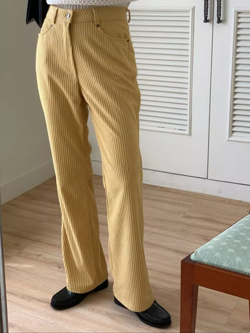 Bold - Korean Women Fashion - #womensfashion - Rib Bootscut Pants - 2
