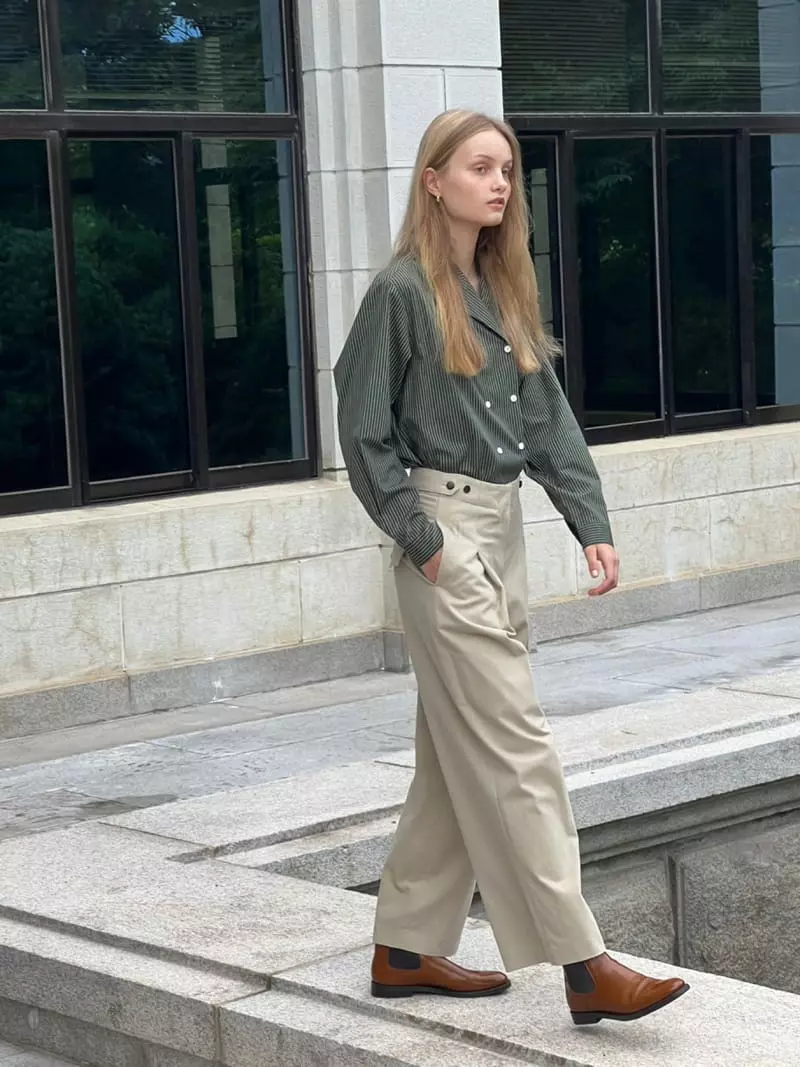 Bold - Korean Women Fashion - #womensfashion - Peach Twill Pants - 3