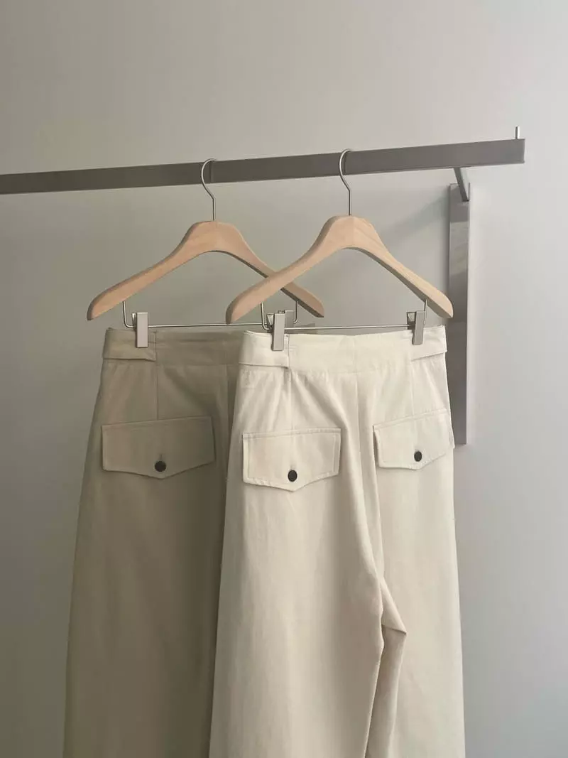 Bold - Korean Women Fashion - #womensfashion - Peach Twill Pants - 5