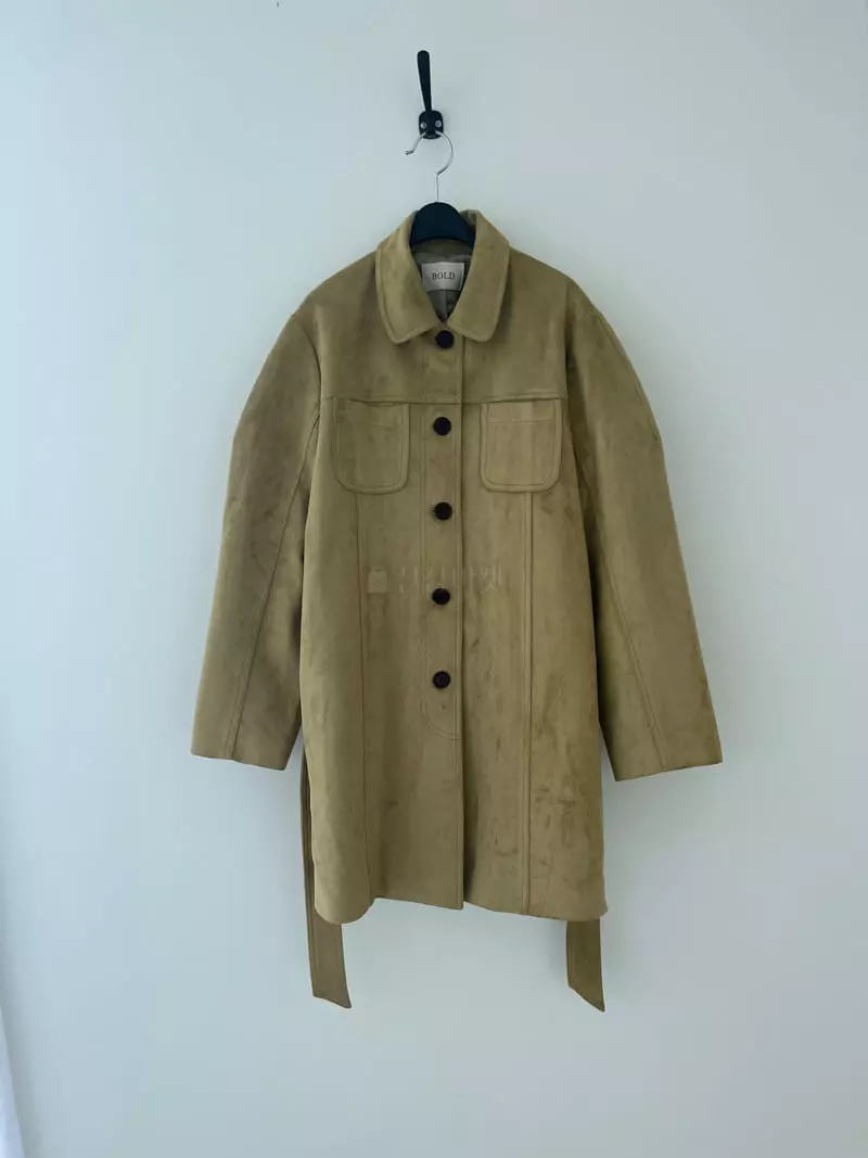 Bold - Korean Women Fashion - #momslook - Suede Coat - 4