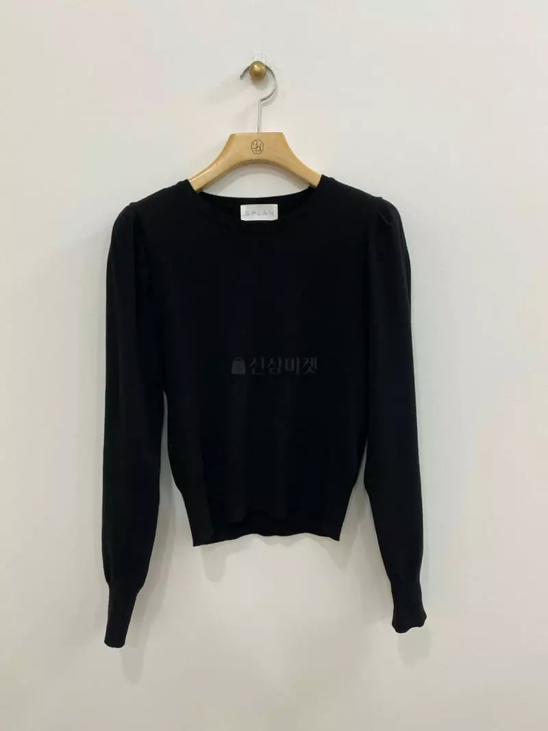 Bplan - Korean Women Fashion - #momslook - Shirring Knit Tee - 3