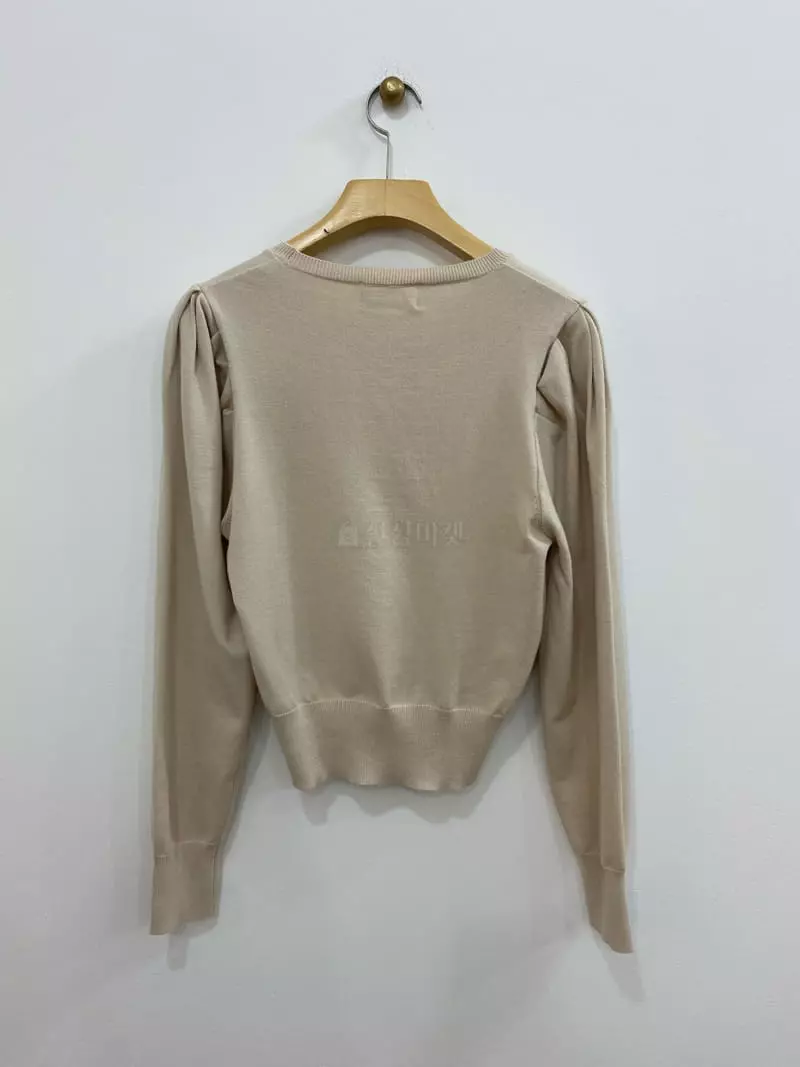Bplan - Korean Women Fashion - #momslook - Shirring Knit Tee - 5