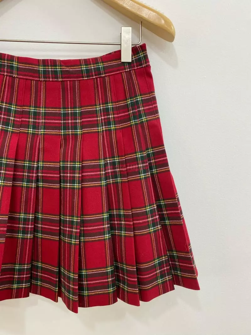 Bplan - Korean Women Fashion - #restrostyle - Chacha Check Skirt - 3