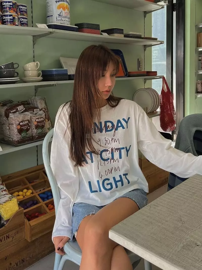 Bplan - Korean Women Fashion - #romanticstyle - Sunday Tee