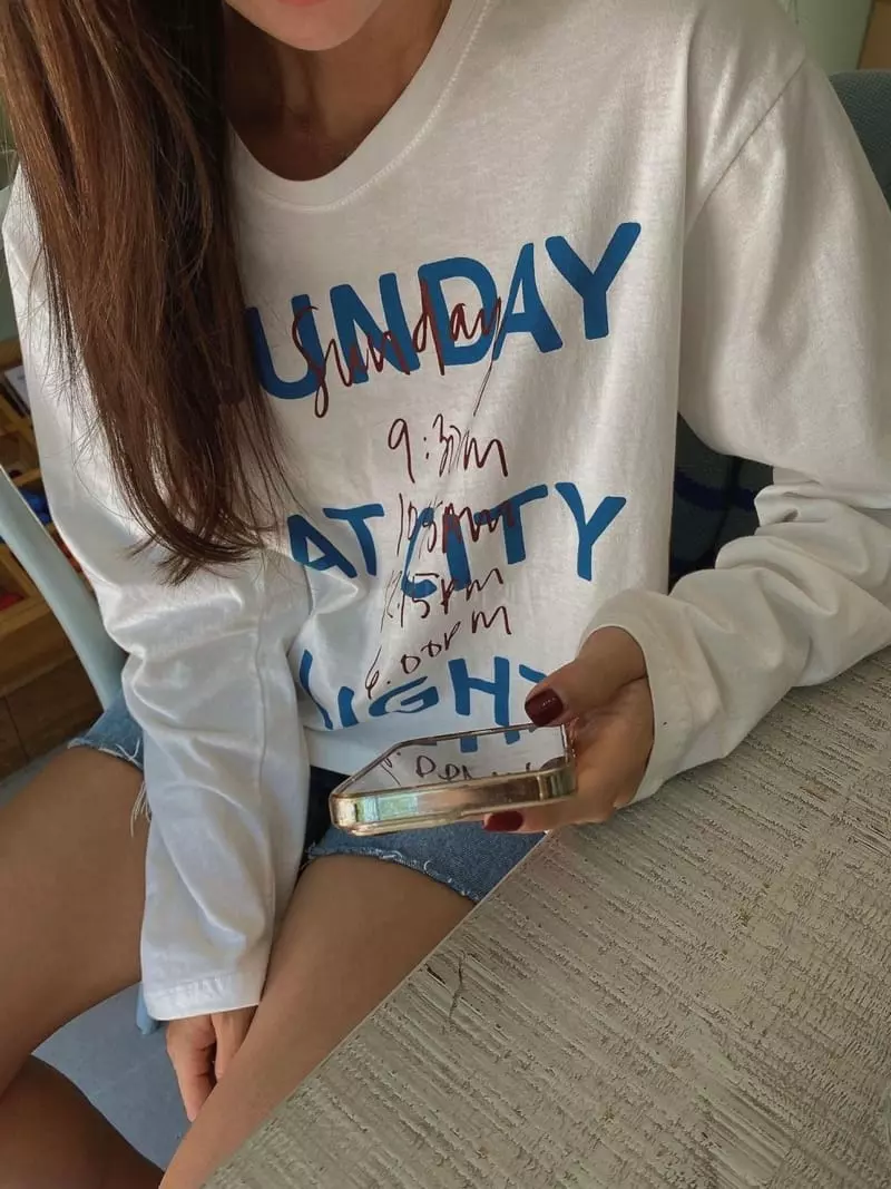 Bplan - Korean Women Fashion - #shopsmall - Sunday Tee - 2