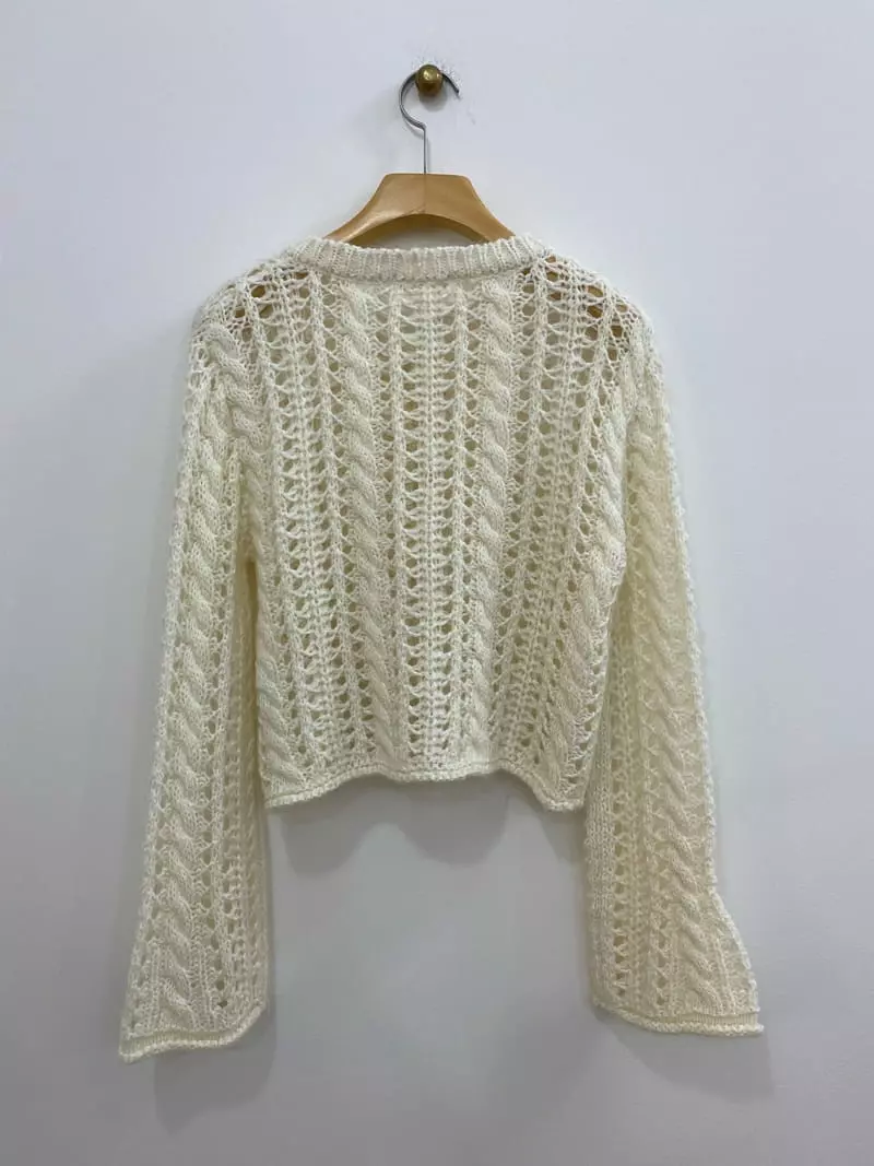 Bplan - Korean Women Fashion - #vintageinspired - Taping Knit Tee - 3