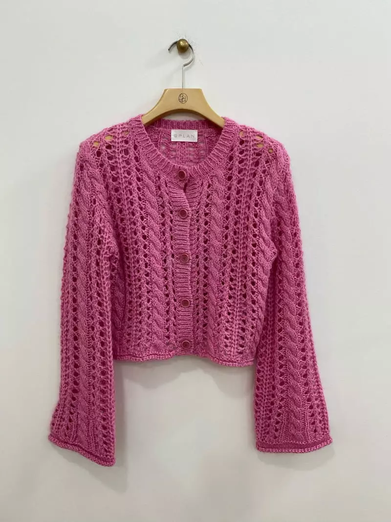 Bplan - Korean Women Fashion - #vintageinspired - Taping Knit Tee - 4