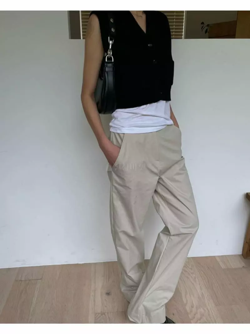 Breathe - Korean Women Fashion - #momslook - Peach Slit Pants - 11