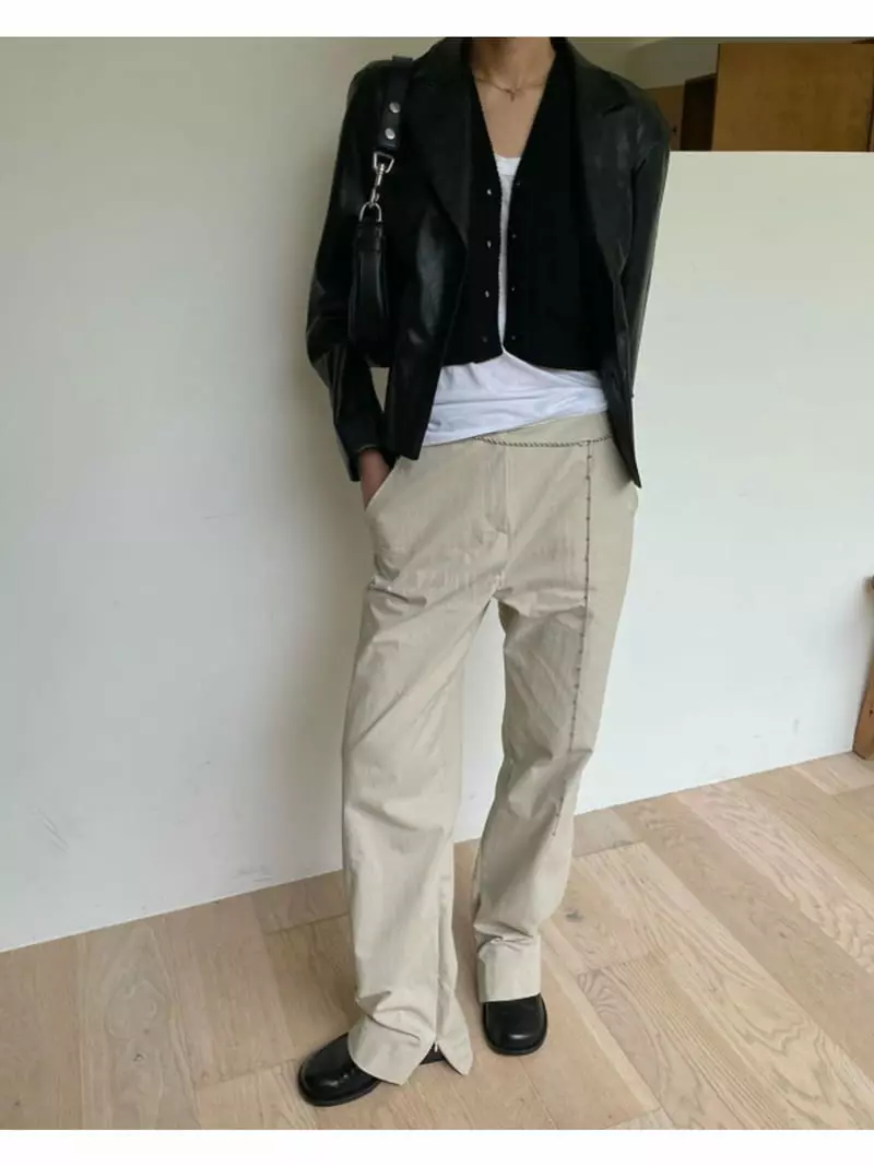 Breathe - Korean Women Fashion - #momslook - Peach Slit Pants - 9