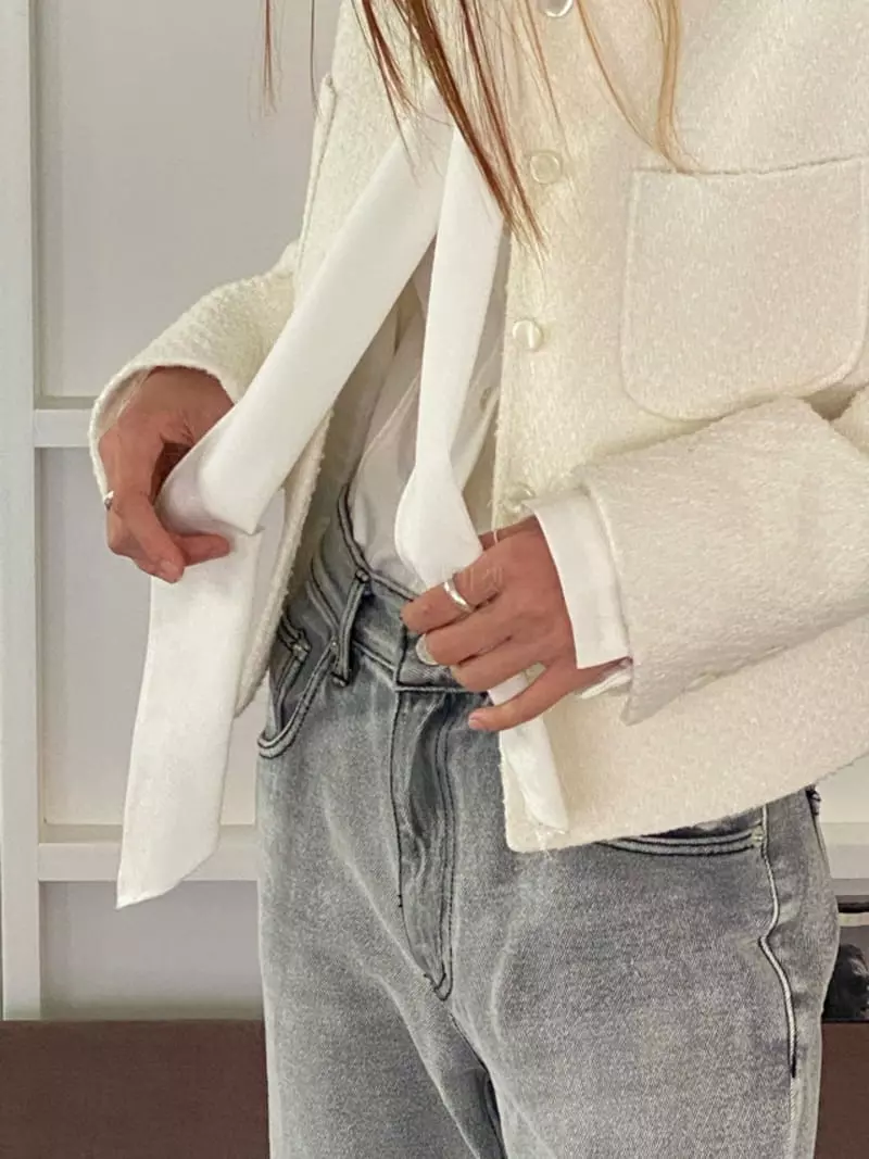 Breathe - Korean Women Fashion - #momslook - Fje Twid Jacket - 8