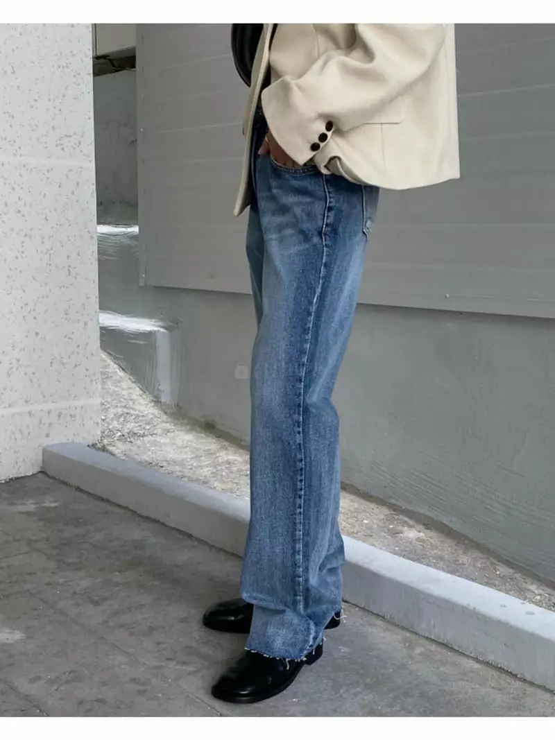 Breathe - Korean Women Fashion - #momslook - Straight Jeans - 4