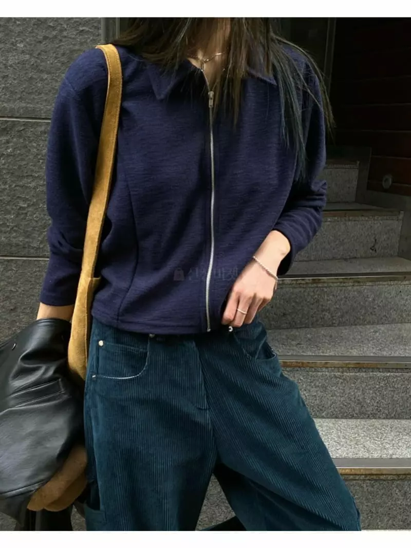 Breathe - Korean Women Fashion - #momslook - Sleeve Zip-up - 12