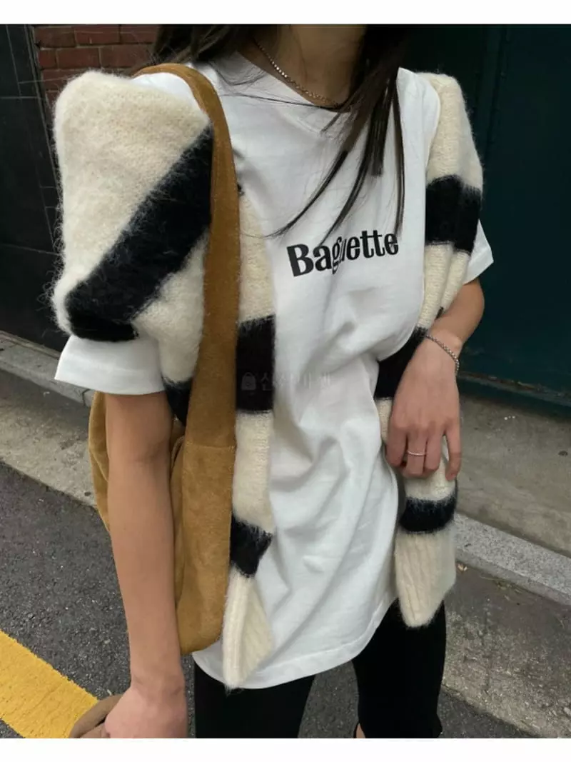 Breathe - Korean Women Fashion - #momslook - Baguette Tee - 9