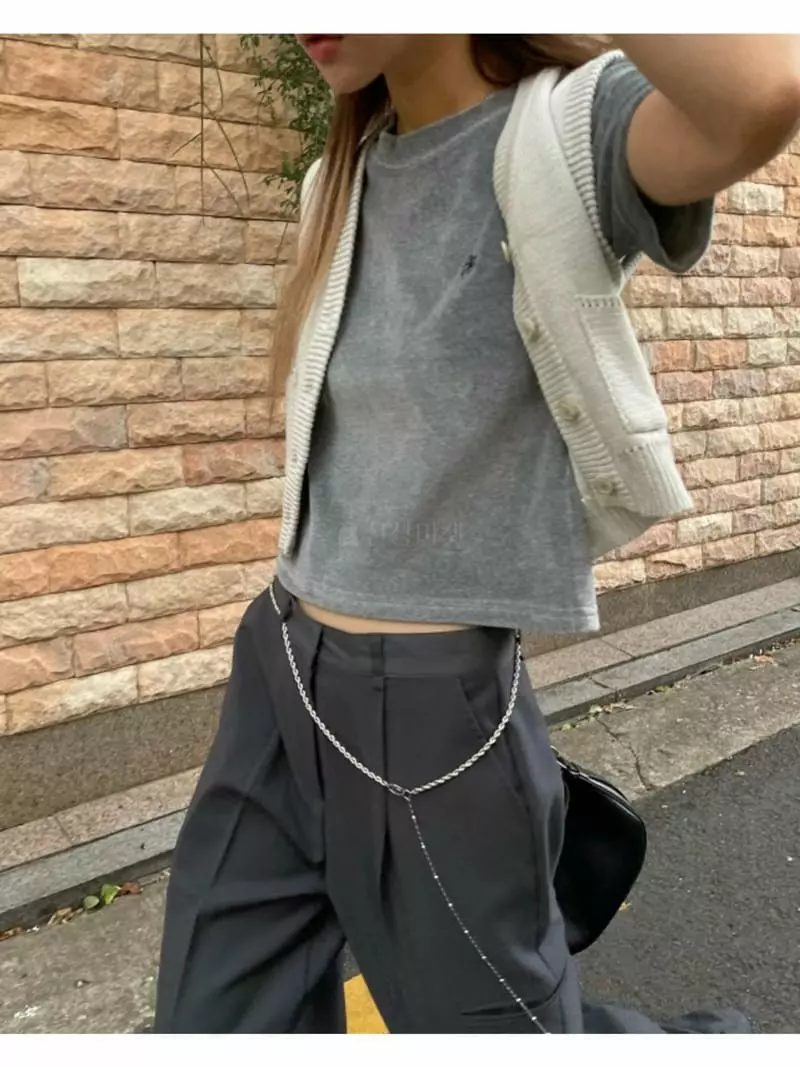 Breathe - Korean Women Fashion - #momslook - BB Veloue Tee - 11