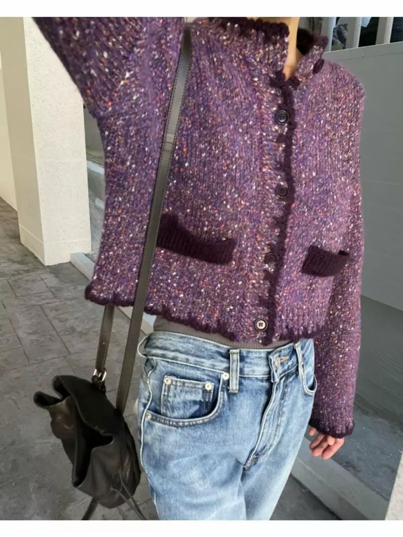 Breathe - Korean Women Fashion - #momslook - Collect Crop Cardigan - 12