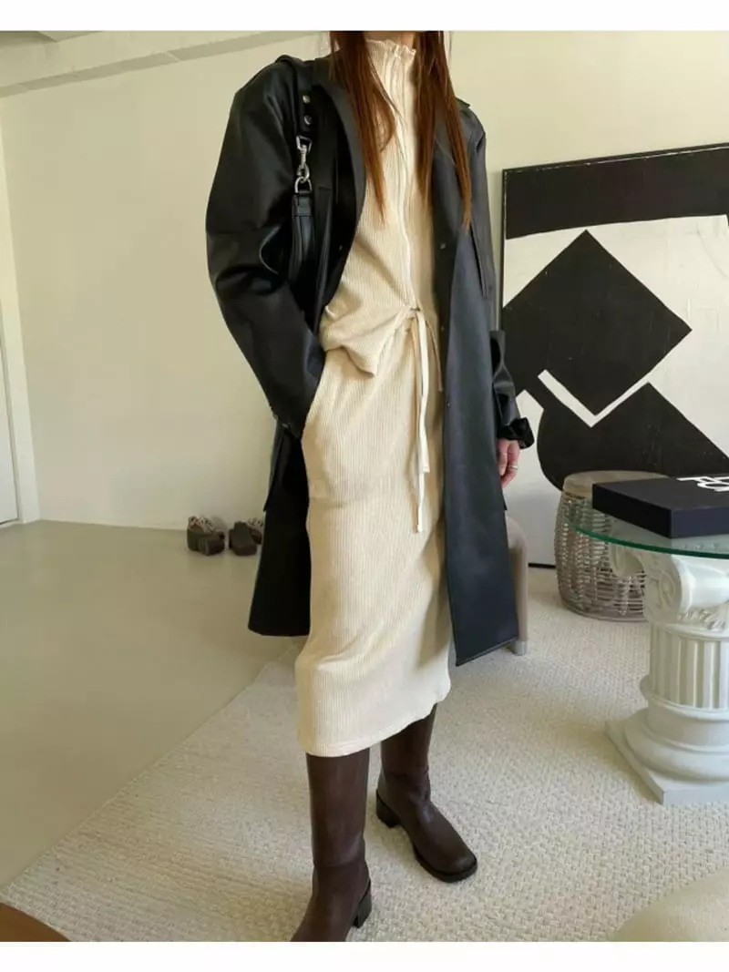 Breathe - Korean Women Fashion - #pursuepretty - Eco Leather Jacket - 5