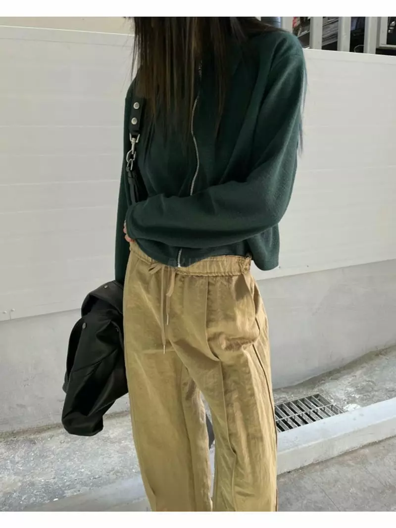 Breathe - Korean Women Fashion - #restrostyle - Sleeve Zip-up - 5