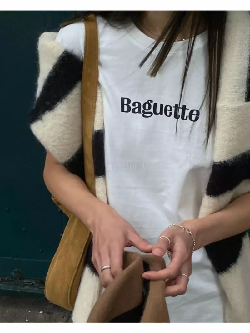Breathe - Korean Women Fashion - #pursuepretty - Baguette Tee - 4