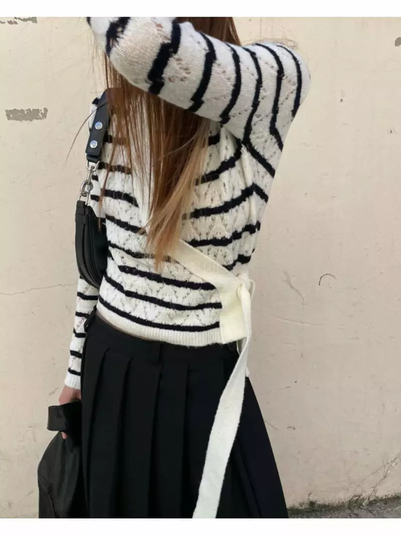 Breathe - Korean Women Fashion - #romanticstyle - Jet Wrap Cardigan - 11