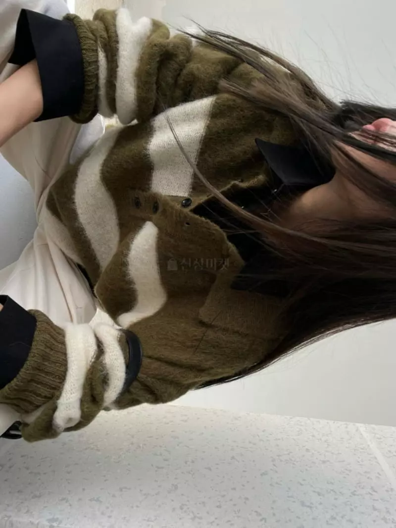 Breathe - Korean Women Fashion - #restrostyle - Wave Henry Neck Knit Tee - 4
