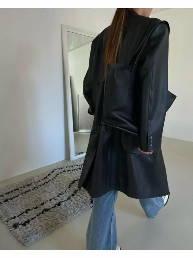 Breathe - Korean Women Fashion - #shopsmall - Eco Leather Jacket - 8