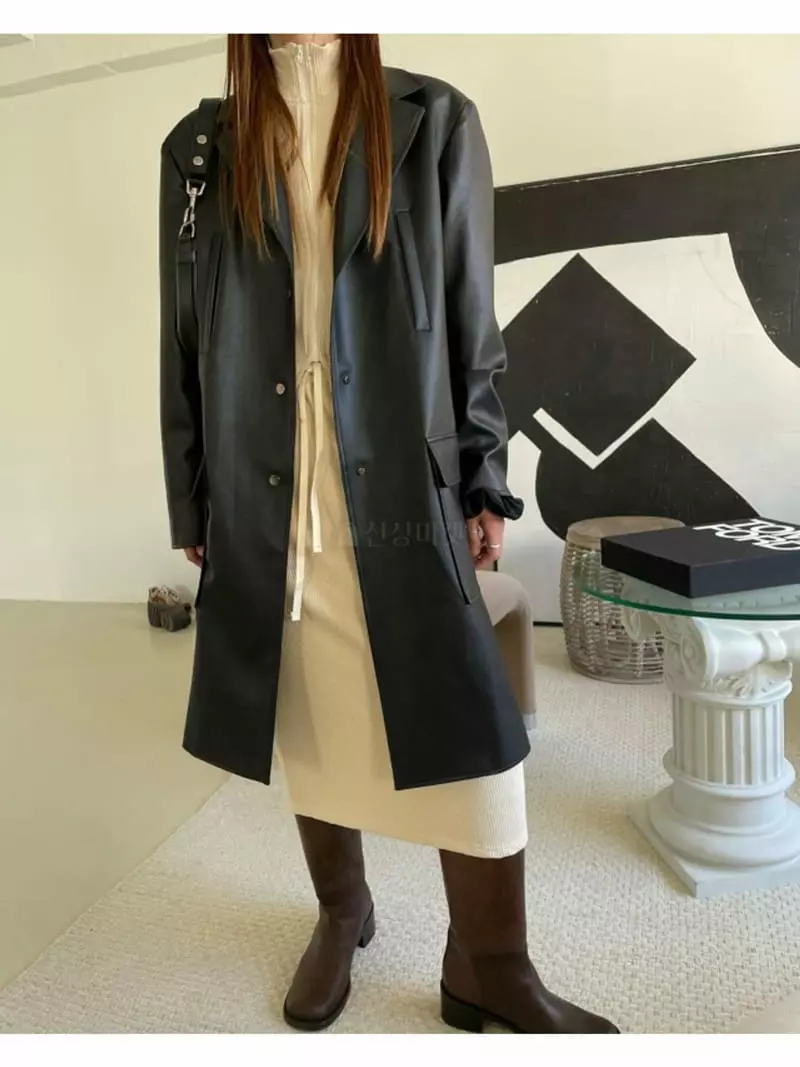 Breathe - Korean Women Fashion - #thatsdarling - Eco Leather Jacket - 9