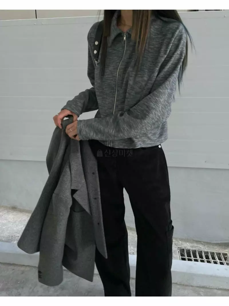 Breathe - Korean Women Fashion - #thatsdarling - Sleeve Zip-up - 8