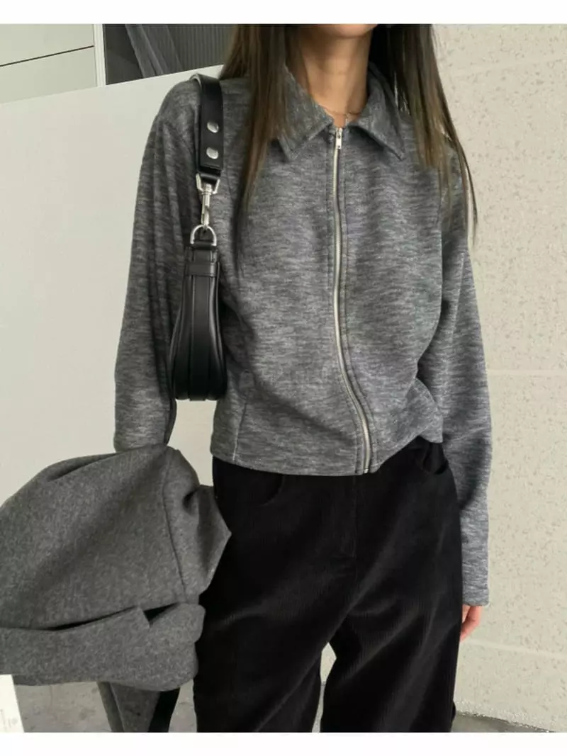 Breathe - Korean Women Fashion - #thelittlethings - Sleeve Zip-up - 9