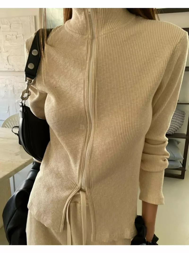 Breathe - Korean Women Fashion - #thelittlethings - Maverick Zip-up - 5
