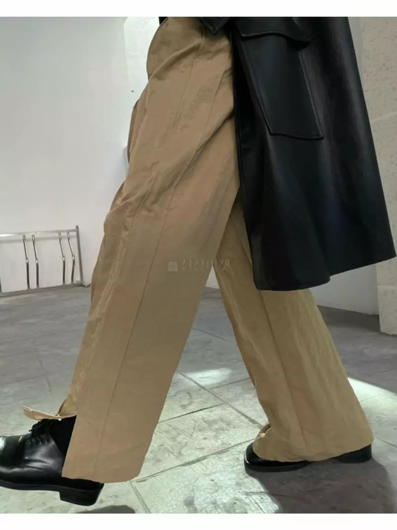 Breathe - Korean Women Fashion - #vintageinspired - Oil Slit Pants - 5