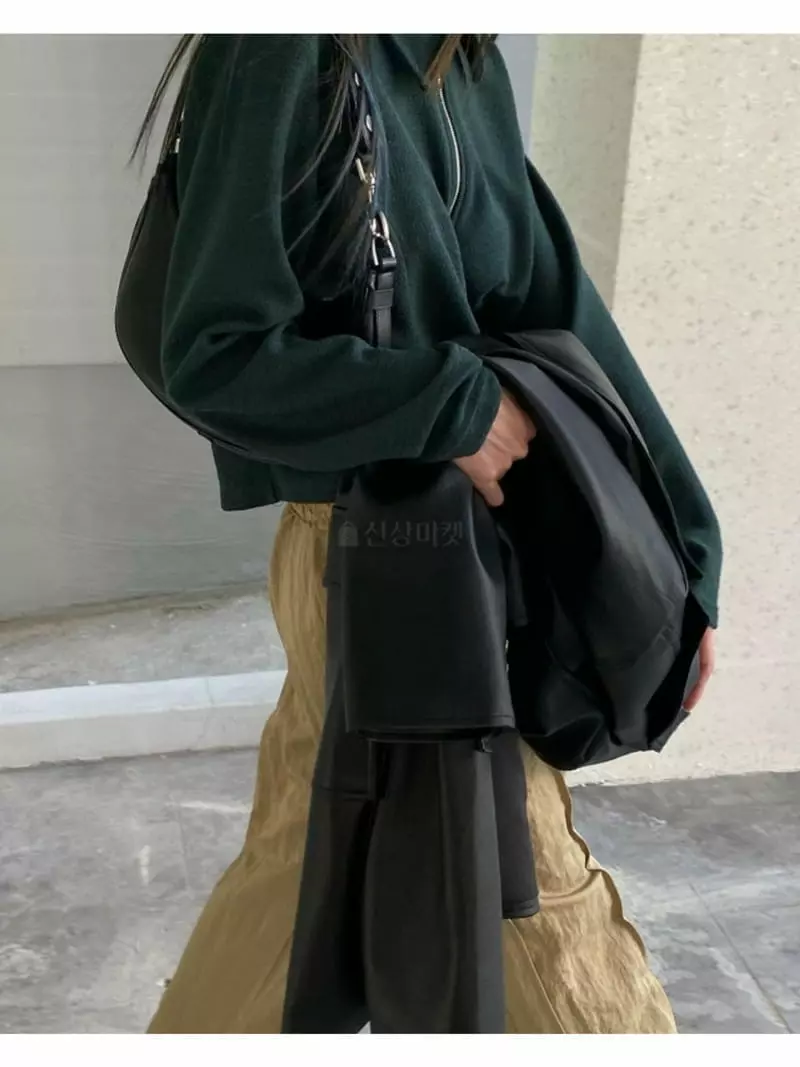 Breathe - Korean Women Fashion - #vintageinspired - Sleeve Zip-up - 2