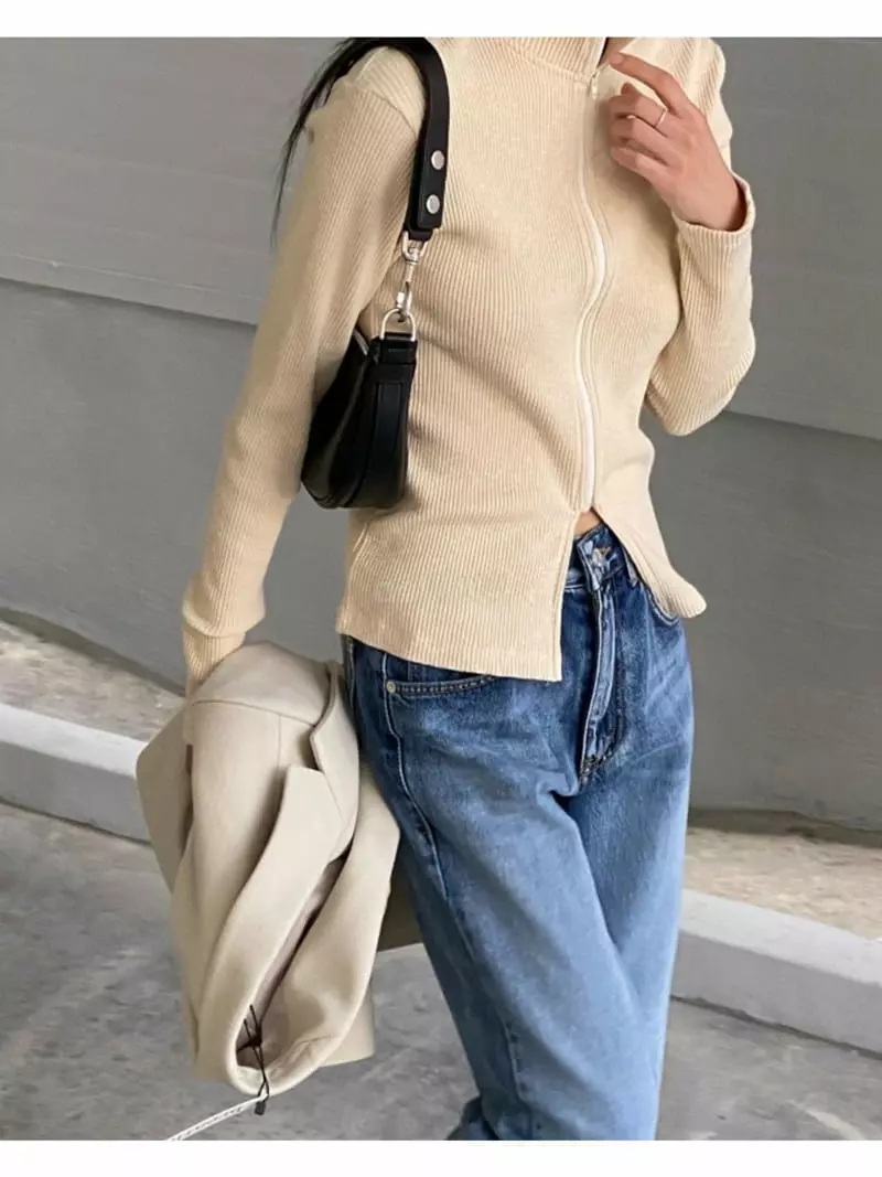 Breathe - Korean Women Fashion - #vintagekidsstyle - Straight Jeans - 7