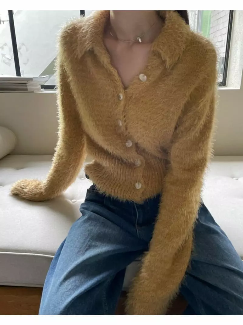 Breathe - Korean Women Fashion - #momslook - Fly Knit Cardigan - 4