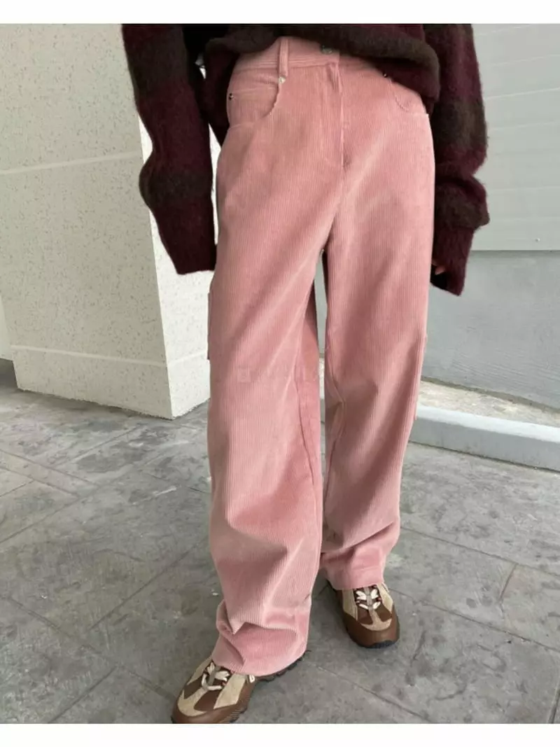 Breathe - Korean Women Fashion - #momslook - Corduroy Pants - 4