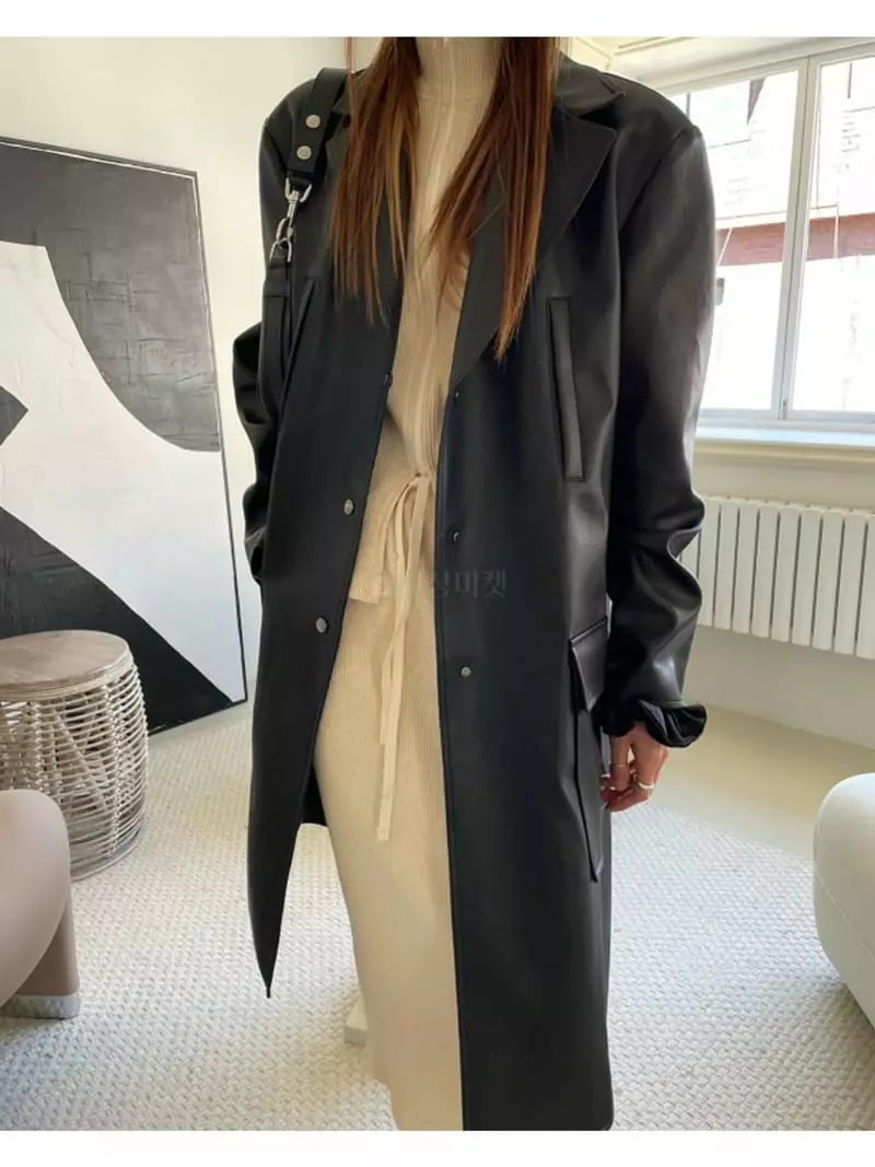 Breathe - Korean Women Fashion - #womensfashion - Eco Leather Jacket - 2