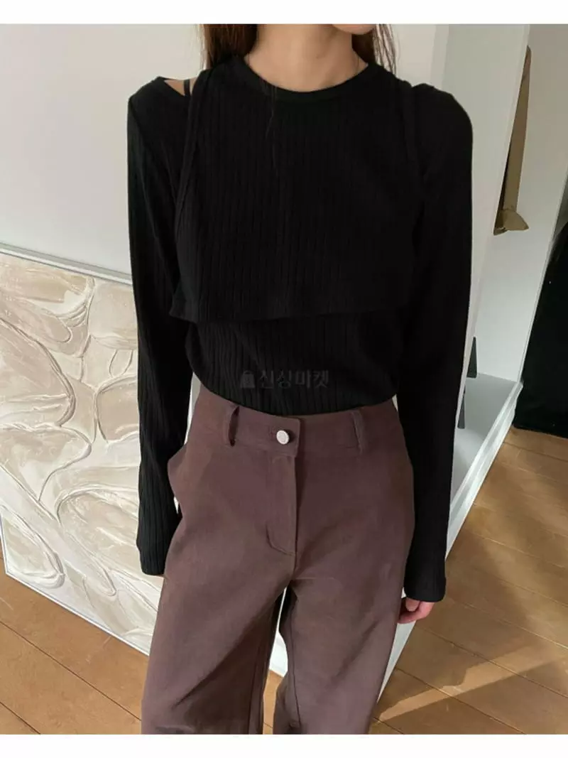 Breathe - Korean Women Fashion - #womensfashion - Layered Sweatshirt