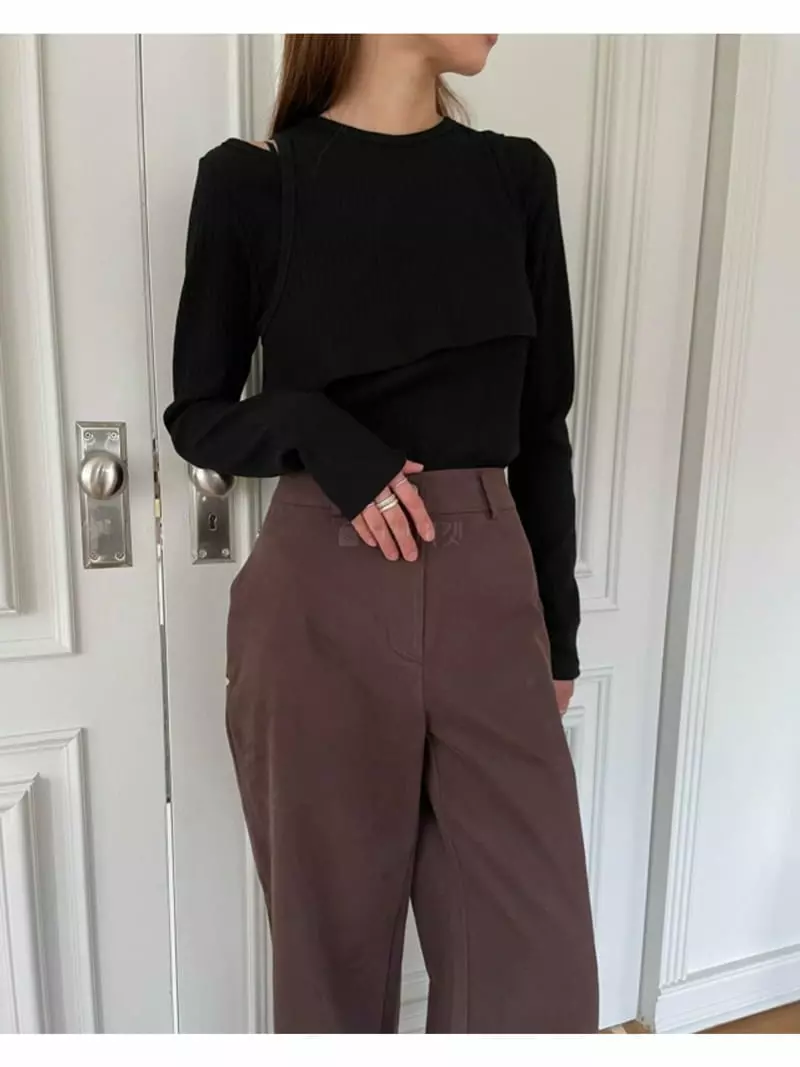 Breathe - Korean Women Fashion - #womensfashion - Layered Sweatshirt - 5