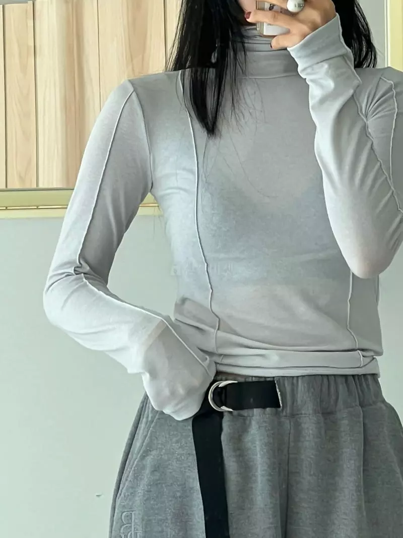 Bricklane - Korean Women Fashion - #momslook - Point Turtleneck Tee - 9