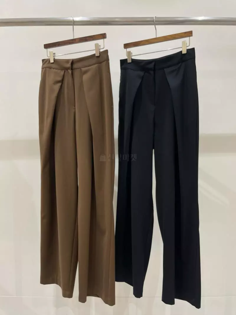 Bricklane - Korean Women Fashion - #momslook - Tuck Wrinkle Pants - 7