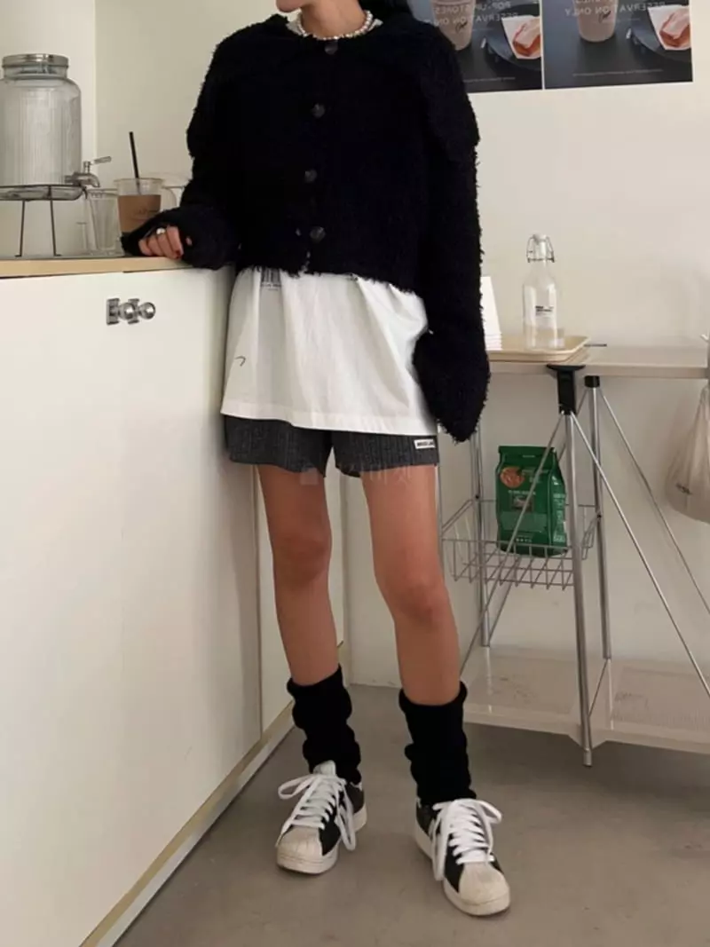 Bricklane - Korean Women Fashion - #momslook - Turtleneck Cardigan - 8