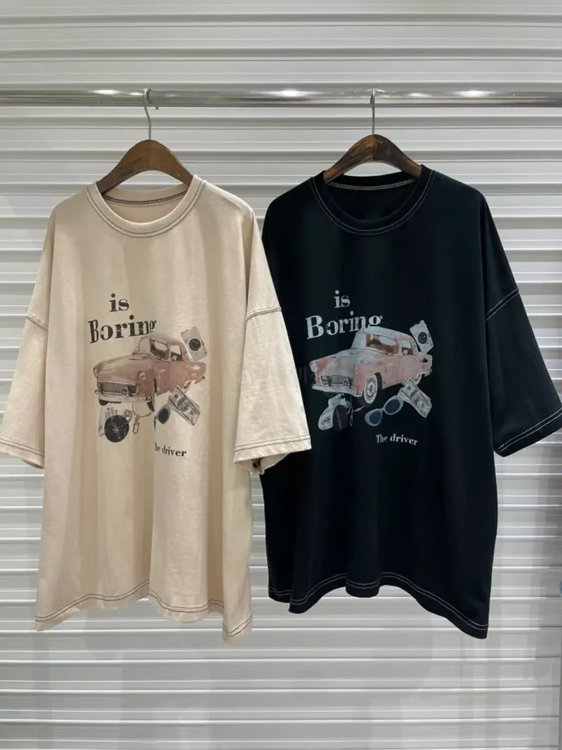 Bricklane - Korean Women Fashion - #momslook - Car Tee - 12