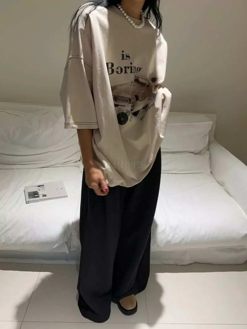 Bricklane - Korean Women Fashion - #momslook - Car Tee - 6