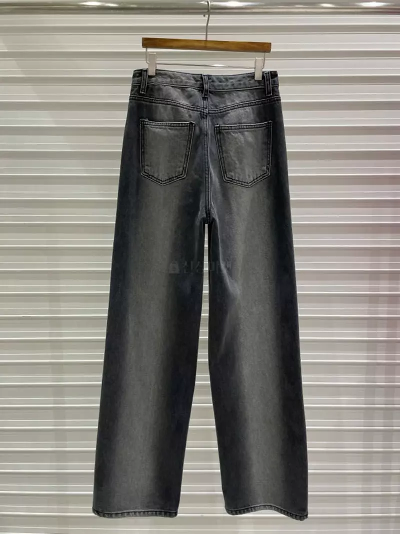 Bricklane - Korean Women Fashion - #momslook - Ice Embroidery Jeans - 10