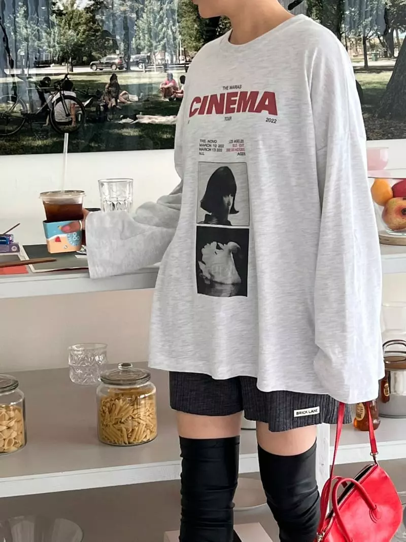 Bricklane - Korean Women Fashion - #momslook - Cinema Tee - 5