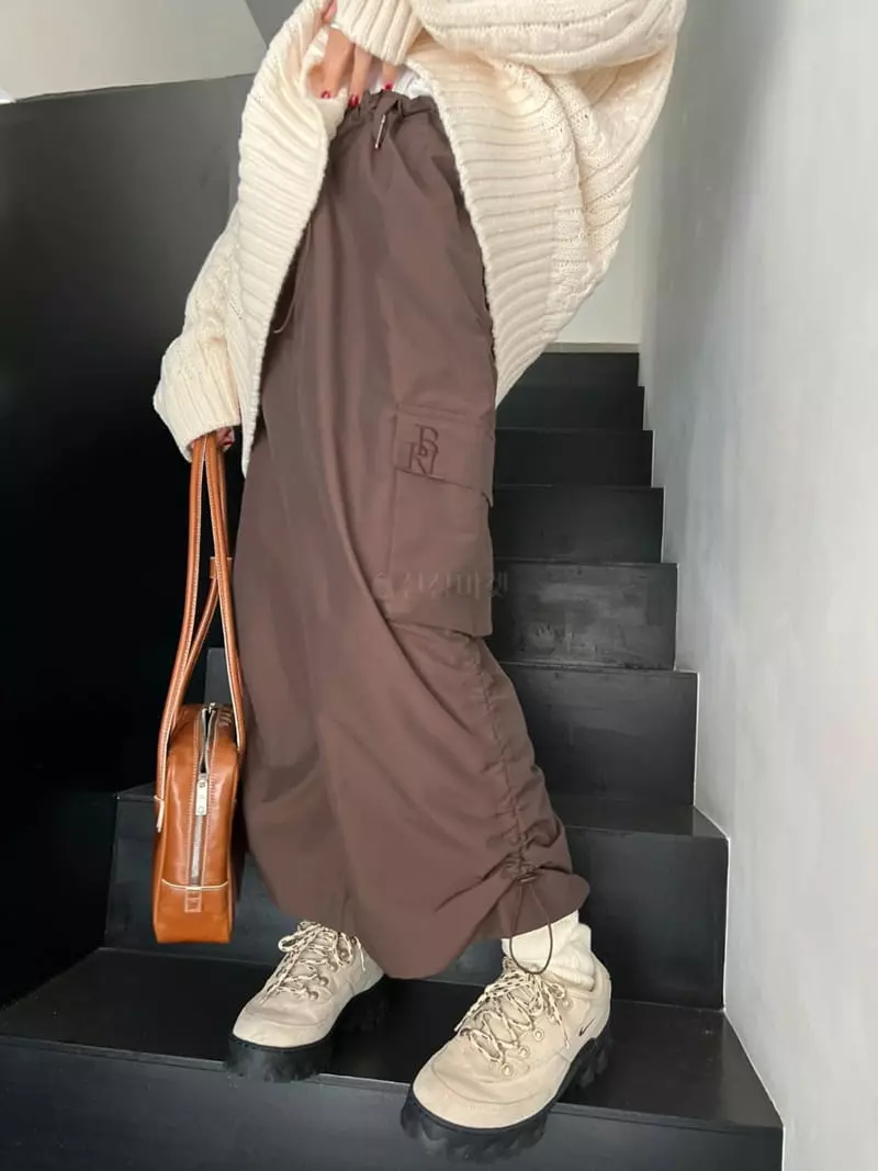 Bricklane - Korean Women Fashion - #momslook - String Long Skirt - 2