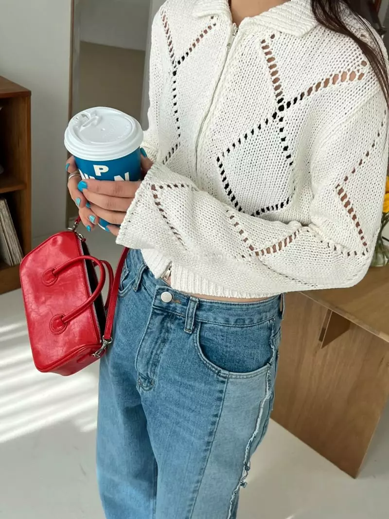Bricklane - Korean Women Fashion - #momslook - Scsi Zip Up Knit Tee - 10
