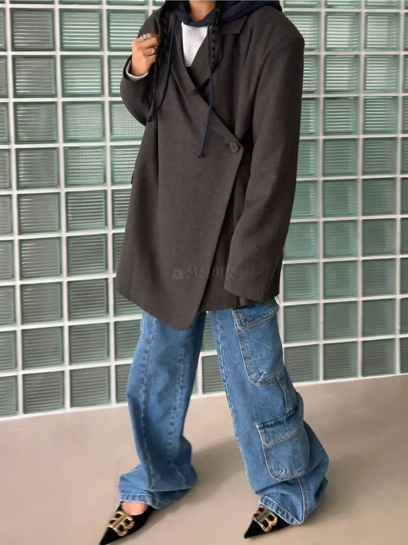 Bricklane - Korean Women Fashion - #momslook - Boca Wrap Jacket - 2