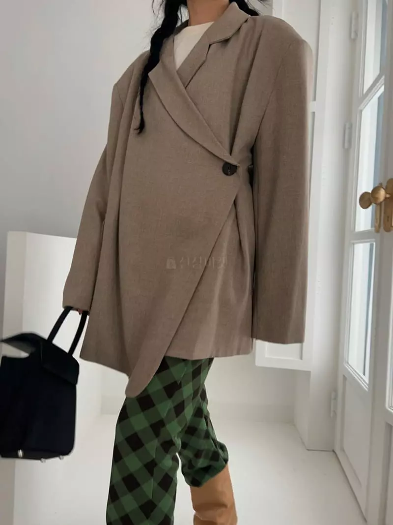 Bricklane - Korean Women Fashion - #momslook - Boca Wrap Jacket - 8