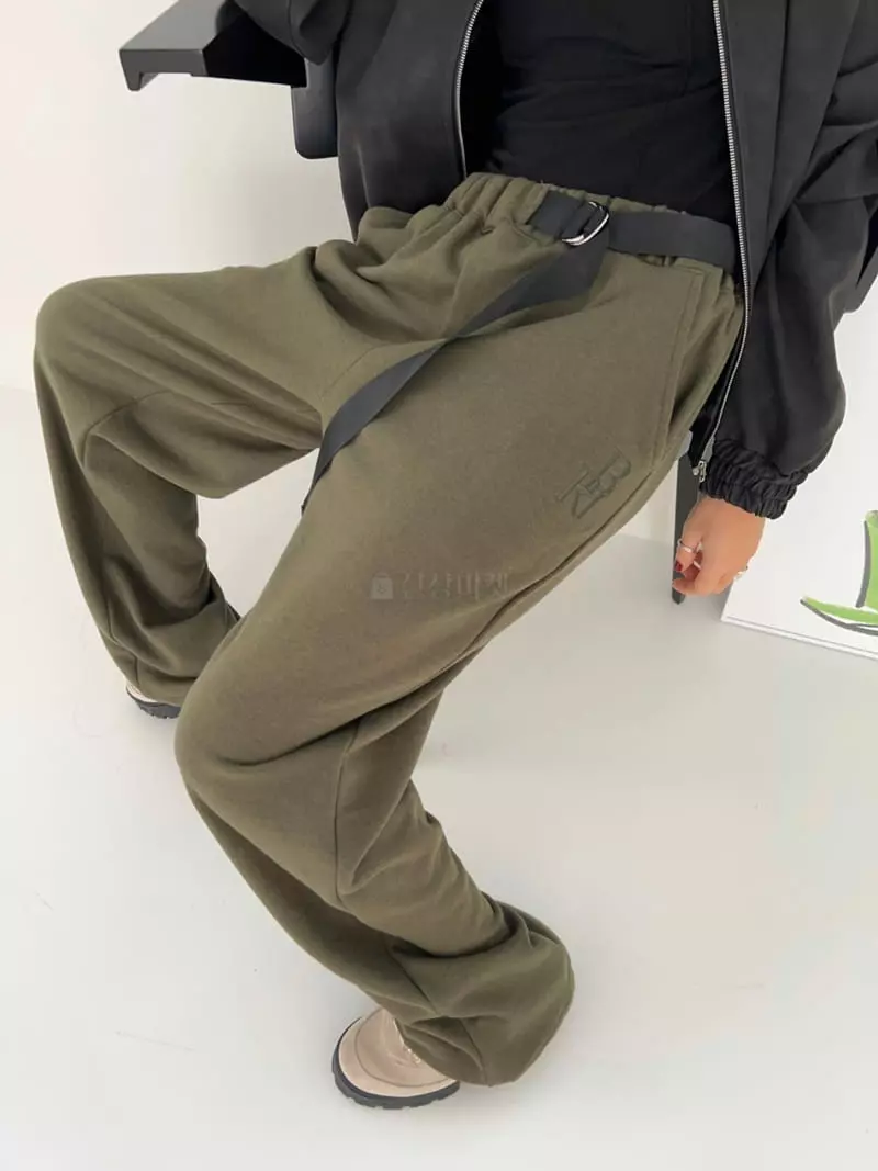 Bricklane - Korean Women Fashion - #momslook - Belt Pants - 3