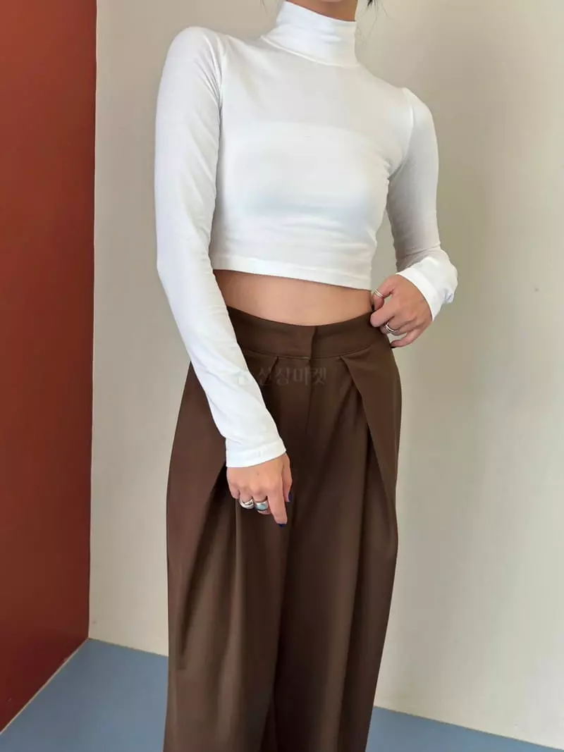 Bricklane - Korean Women Fashion - #momslook - Half Crop Tee - 5